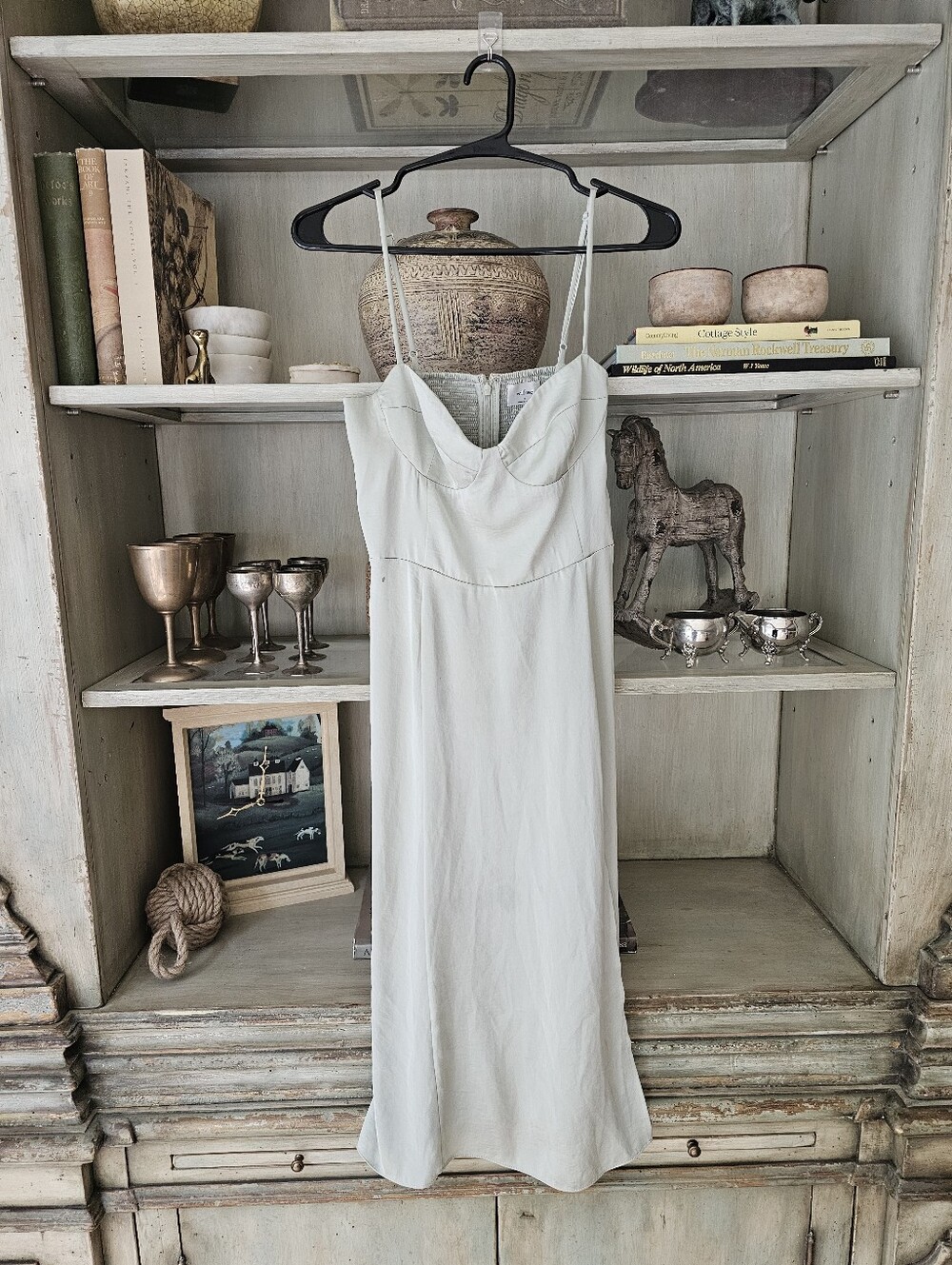$128 WILFRED ARITZIA Rainwash Green Glaze Midi Dress - Picture 9 of 12